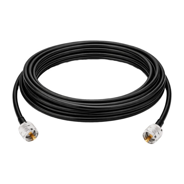 Кабель RG-58 C/U 10 метрів із роз'ємами UHF-male/UHF-male