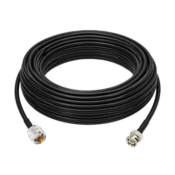 Кабель RG-58 C/U 15 метрів із роз'ємами UHF-male/BNC-male