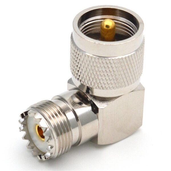 Перехідник UHF male - UHF female 90°