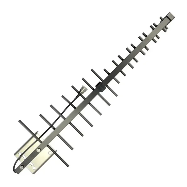 Спрямованах трьохдіапазона 7-ти елементна антена Yagi BS-7-698-4000M-A для зовнішнього встановлення, 698~960/1710~2700/3300~4000 MHz, 7-10dBi, 612×192×40mm, N female