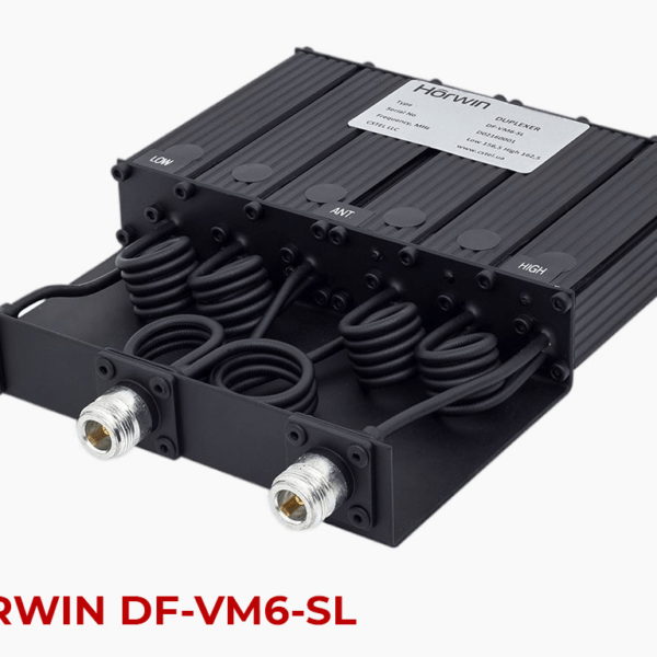 Малогабаритний дуплексний фільтр DF-VM6-SL, 136-156/152-174 МГц, 50Вт, рознос 4-6/6-8/8-10/10-12/20-24 МГц