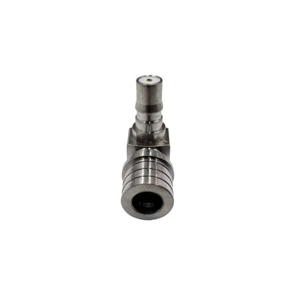 Перехідник QMA male – QMA female 90°